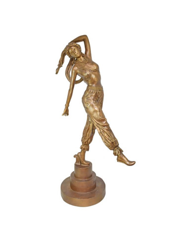 Bronzen art deco danser beeld type 4