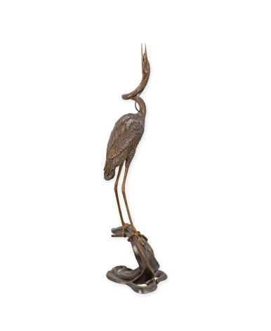 Bronzen reiger fontein type 1 Bronzen reiger fontein type 1