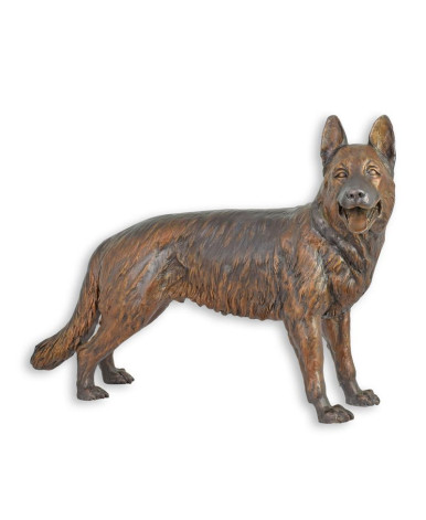 Bronzen herder beeld