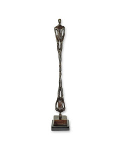 Modern bronzen beeld mannelijke reflectie