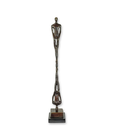 Modern bronzen beeld mannelijke reflectie