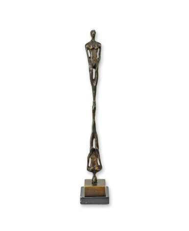 Bronzen beeld vrouwelijke reflectie