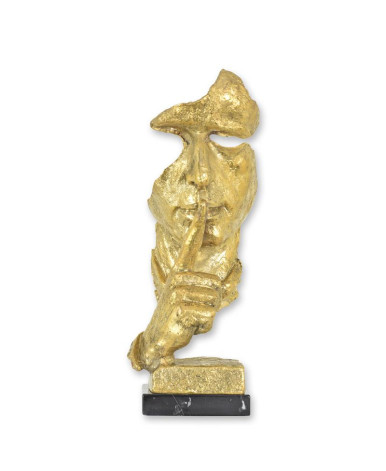 Bronzen beeld speak no evil - goud Bronzen beeld speak no evil - goud
