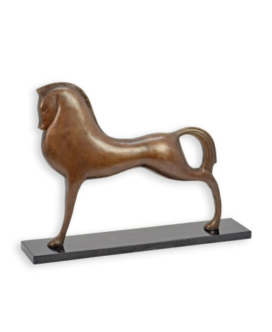Bronzen art deco staand paard beeld type 1 Bronzen art deco staand paard beeld type 1