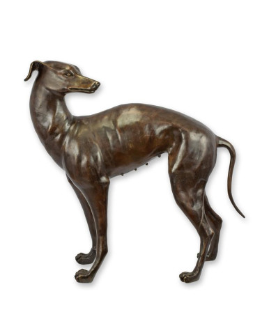 Bronzen windhonden beeld type 2