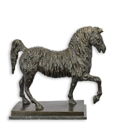 Bronzen dravend paard beeld