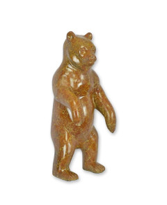 Bronzen bruine beer beeld