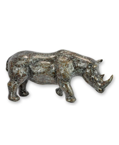 Bronzen neushoorn beeld Bronzen neushoorn beeld