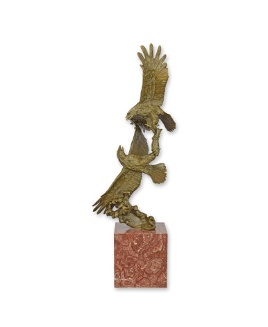 Bronzen jachtadelaar paar beeld Bronzen jachtadelaar paar beeld