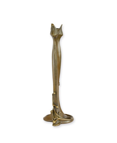 Bronzen art nouveau kandelaar