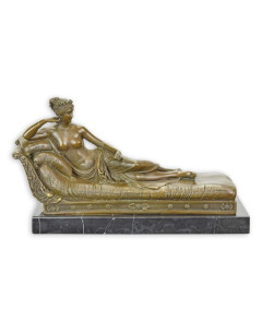 Bronzen beeld van Pauline Bonaparte als Venus triumphant