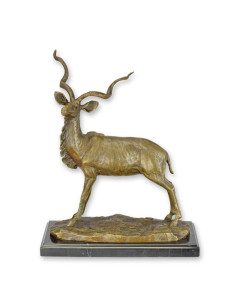 Bronzen Afrikaanse koedoe beeld