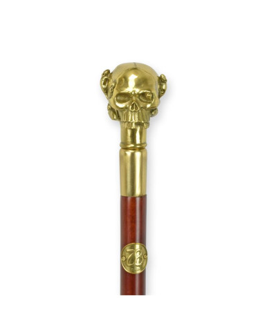 Wandelstok met bronzen handvat type 3