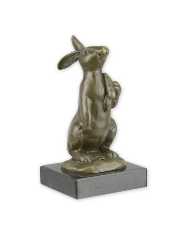 Bronzen beeld van een paashaas Bronzen beeld van een paashaas