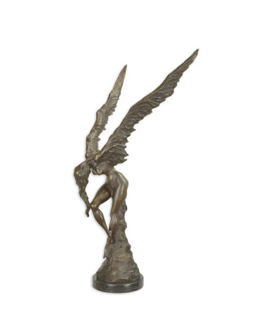 Bronzen beeld gevleugelde naakte figuur Bronzen beeld gevleugelde naakte figuur