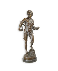 Bronzen gebonden slaaf beeld