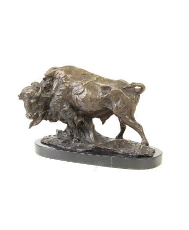 Bronzen beeld van een buffel