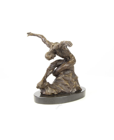 Modernistisch bronzen mannelijke danser beeld